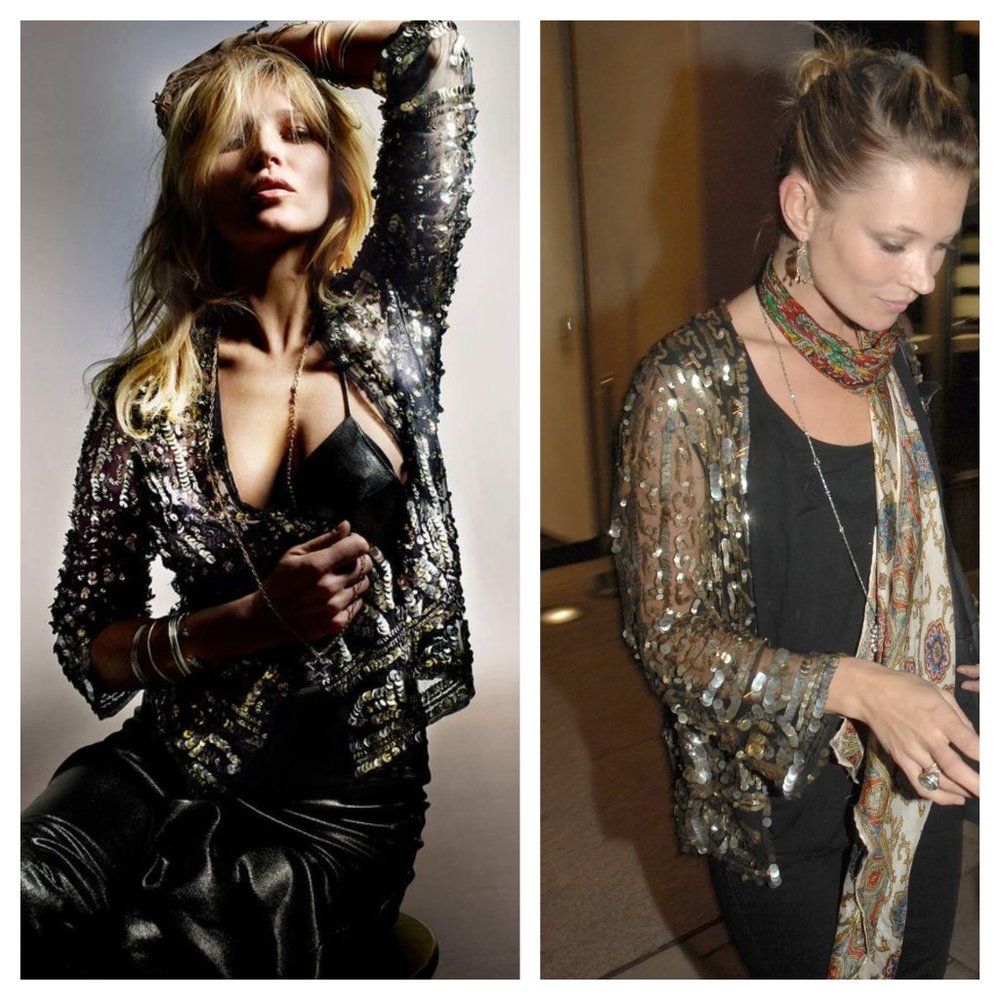 Kate Moss x Topshop Rare Sequin Embellished Mesh Jacket